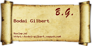 Bodai Gilbert névjegykártya